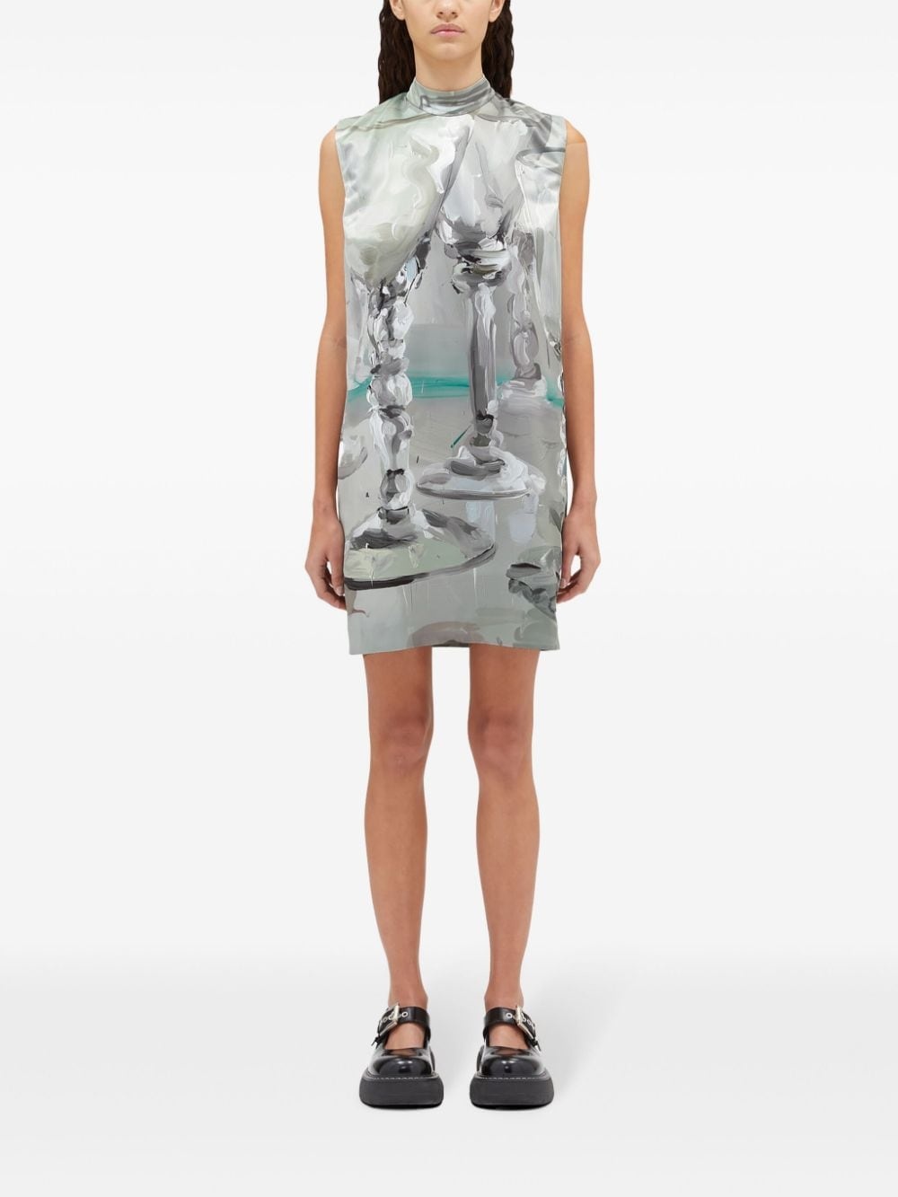 graphic-print mini dress - 2