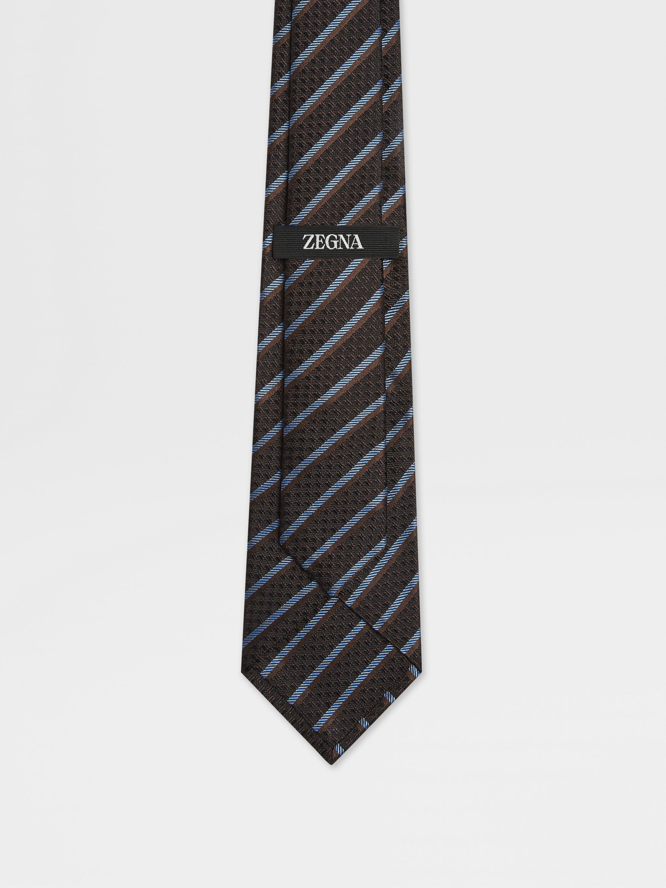 DARK BROWN SILK TIE - 3