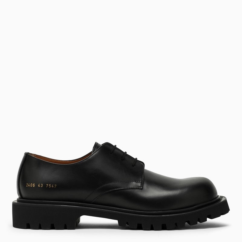 Common Projects Black Leather Lace-Up Men - 1