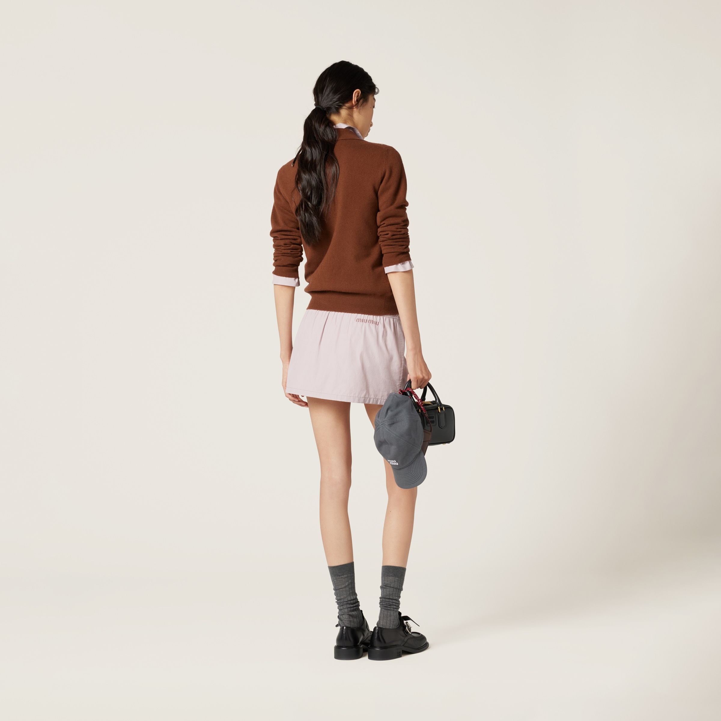 Miu Miu Poplin miniskirt | REVERSIBLE