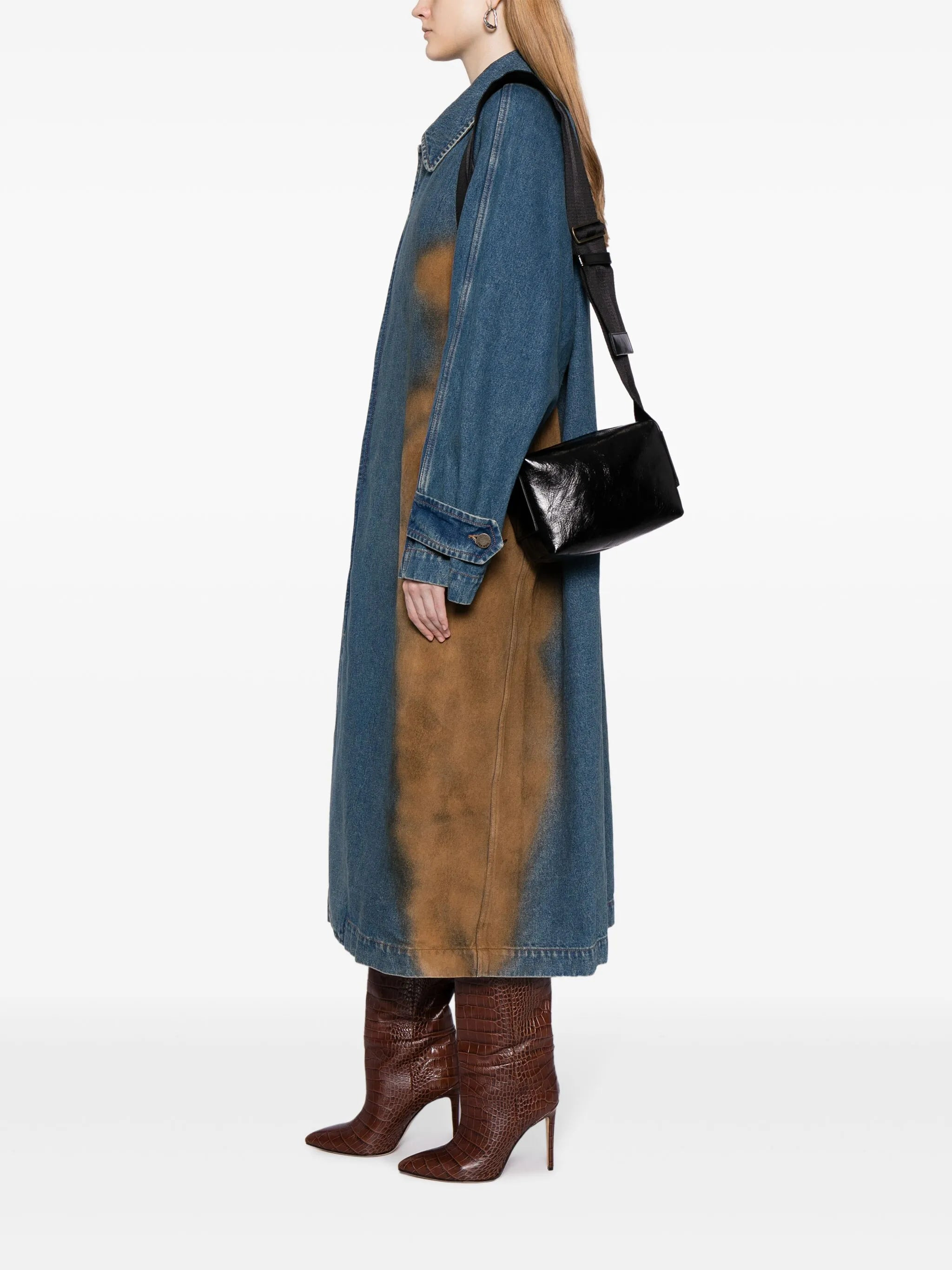 Uma Wang Medium Leather Shoulder Bag - 4
