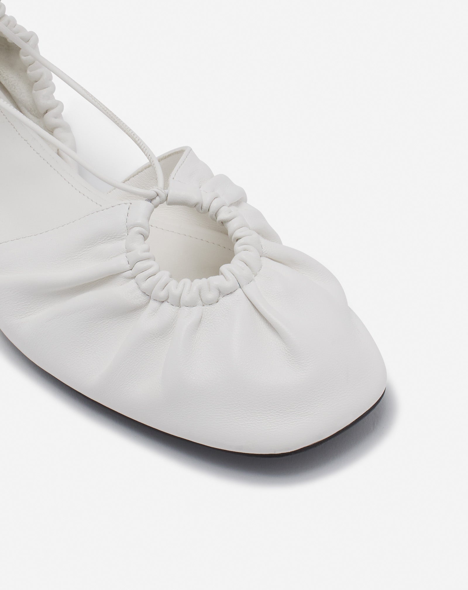 MESURE LACE-UP LEATHER BALLERINA - 5