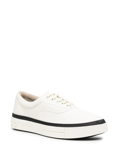 Salvatore Ferragamo contrast stripe low-top sneakers outlook