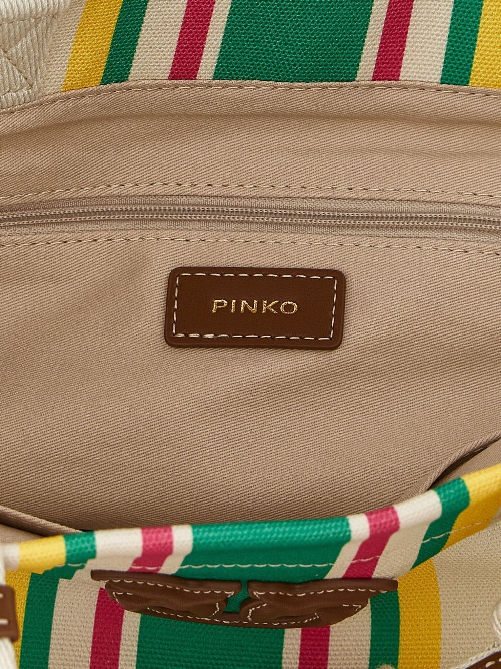 striped canvas tote bag - 4