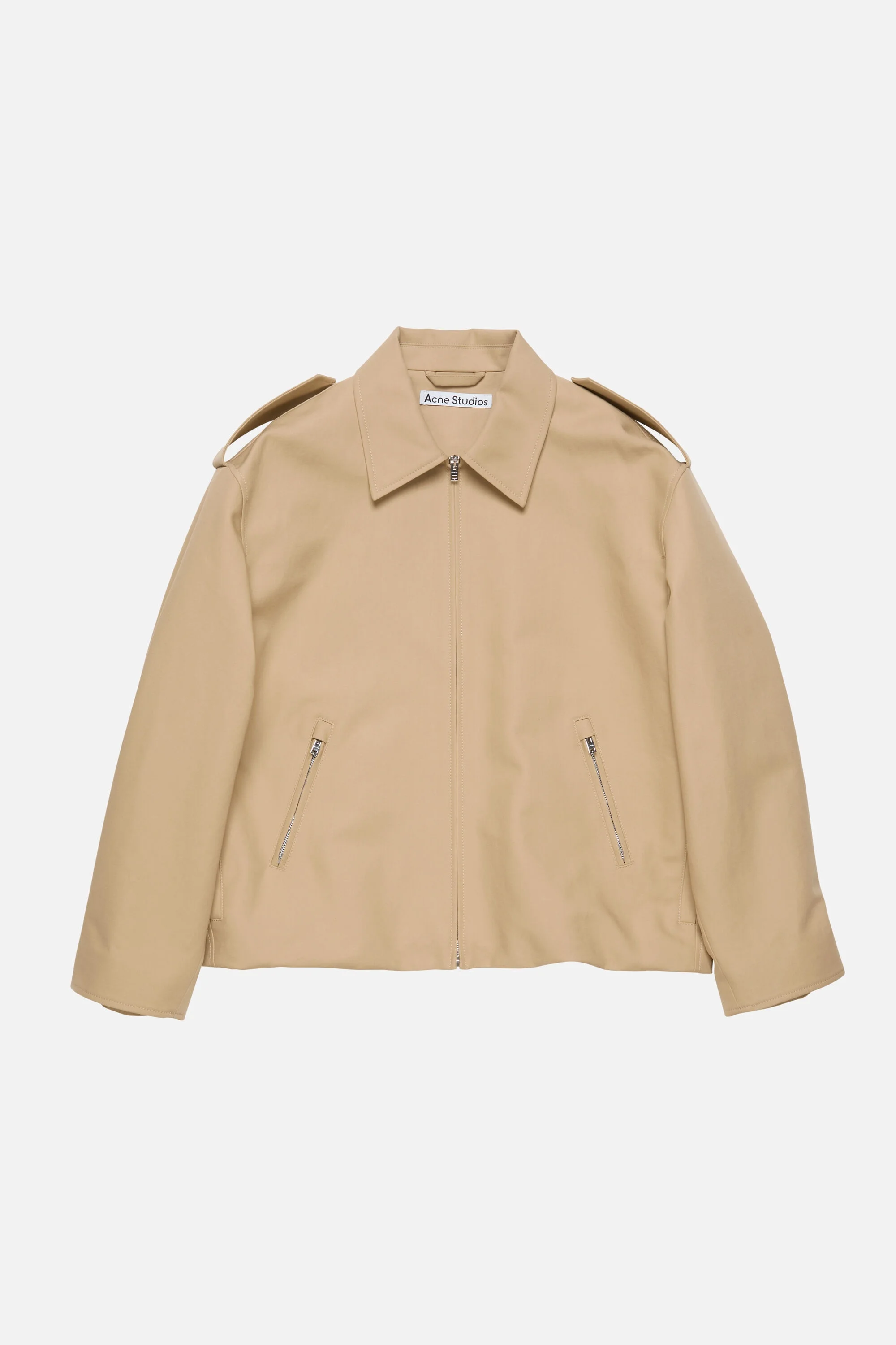 Satin jacket - Beige - 1