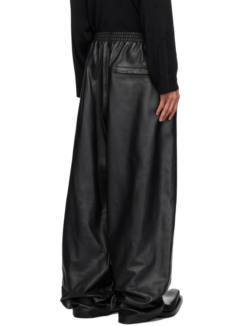 Black 3B Sports Icon Leather Pants 3
