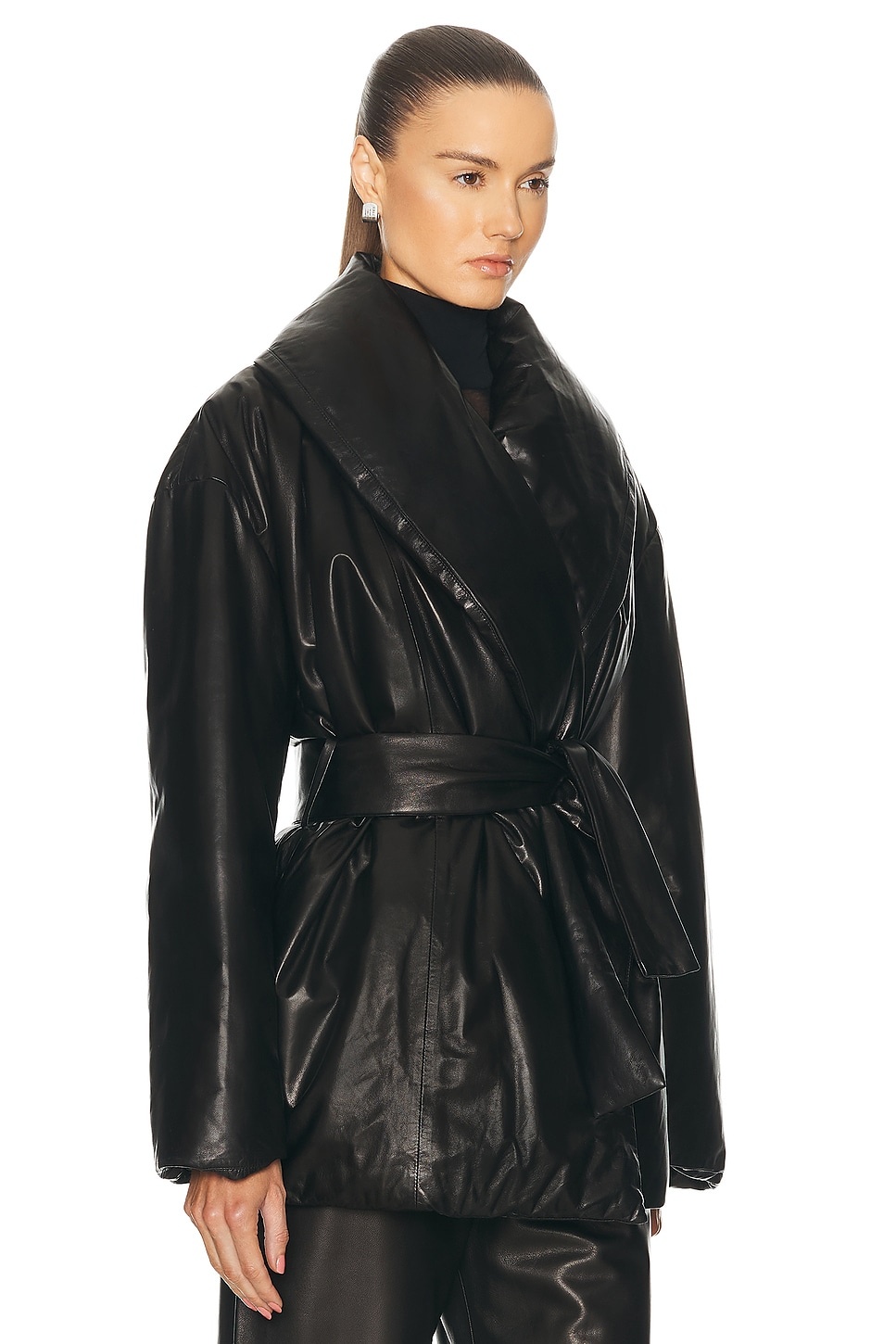 Cora Leather Puffer Jacket - 2