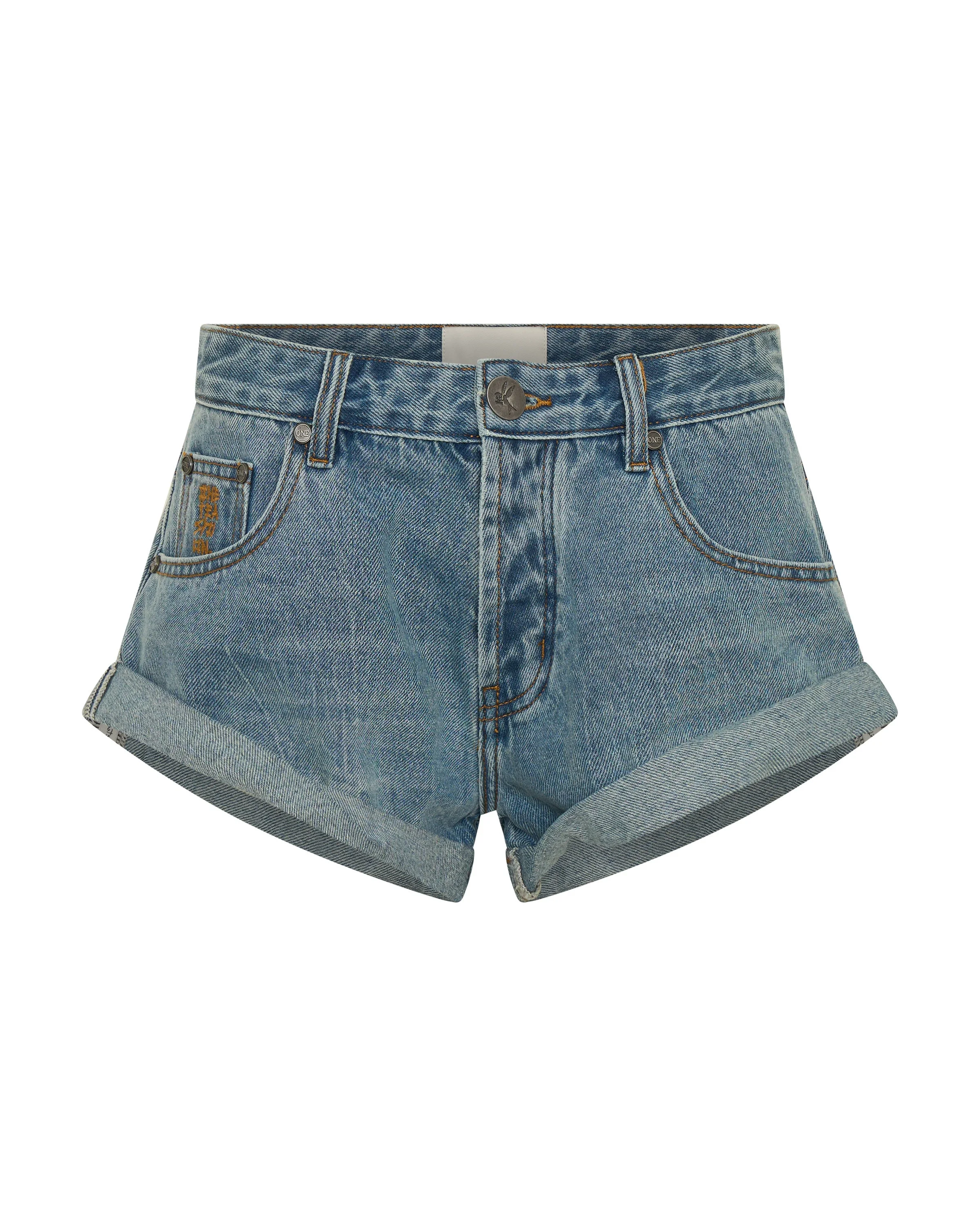 Bandits Low Waist Denim Shorts - Blue Crush - 1