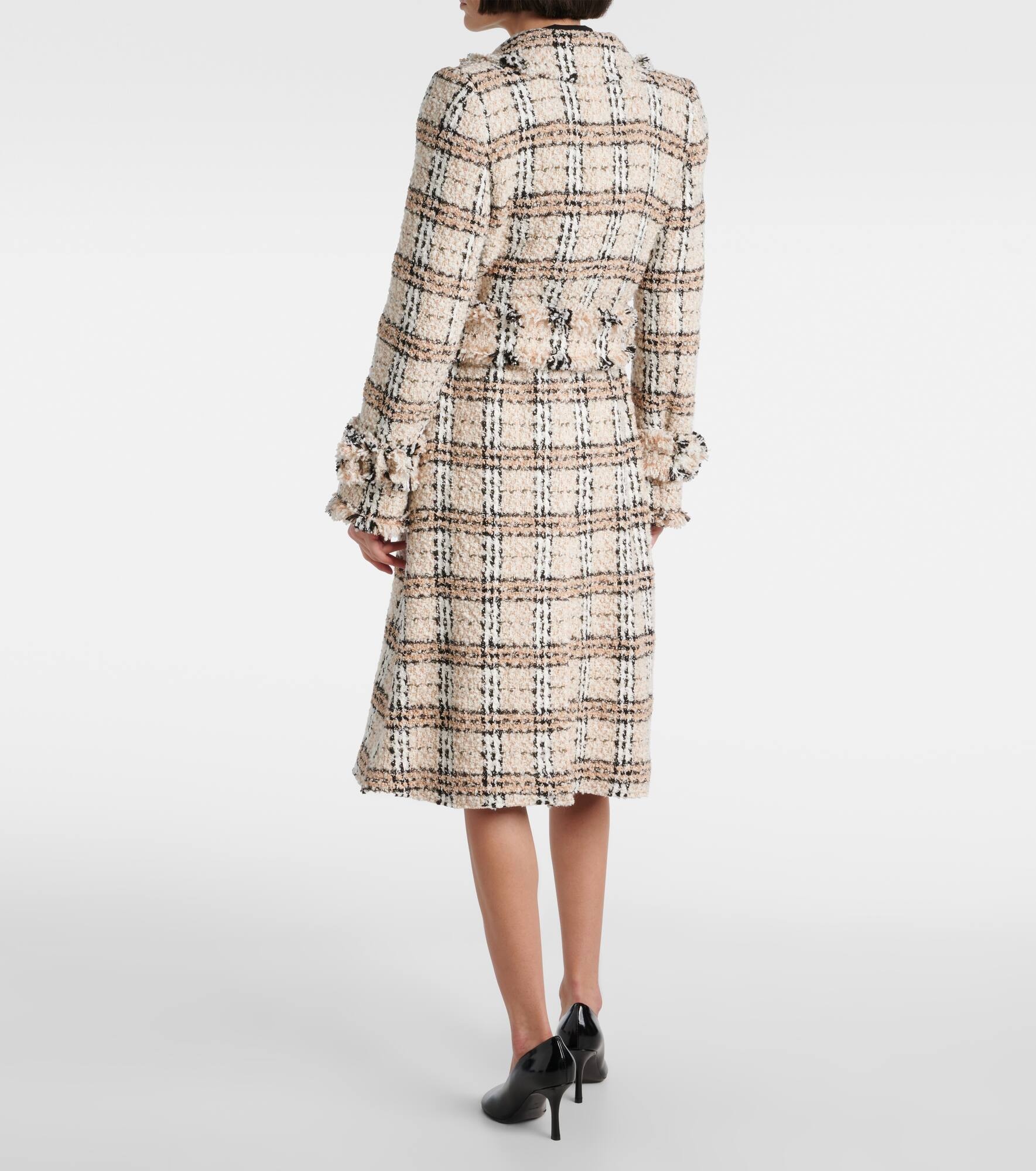Burberry Check bouclé coat - 3