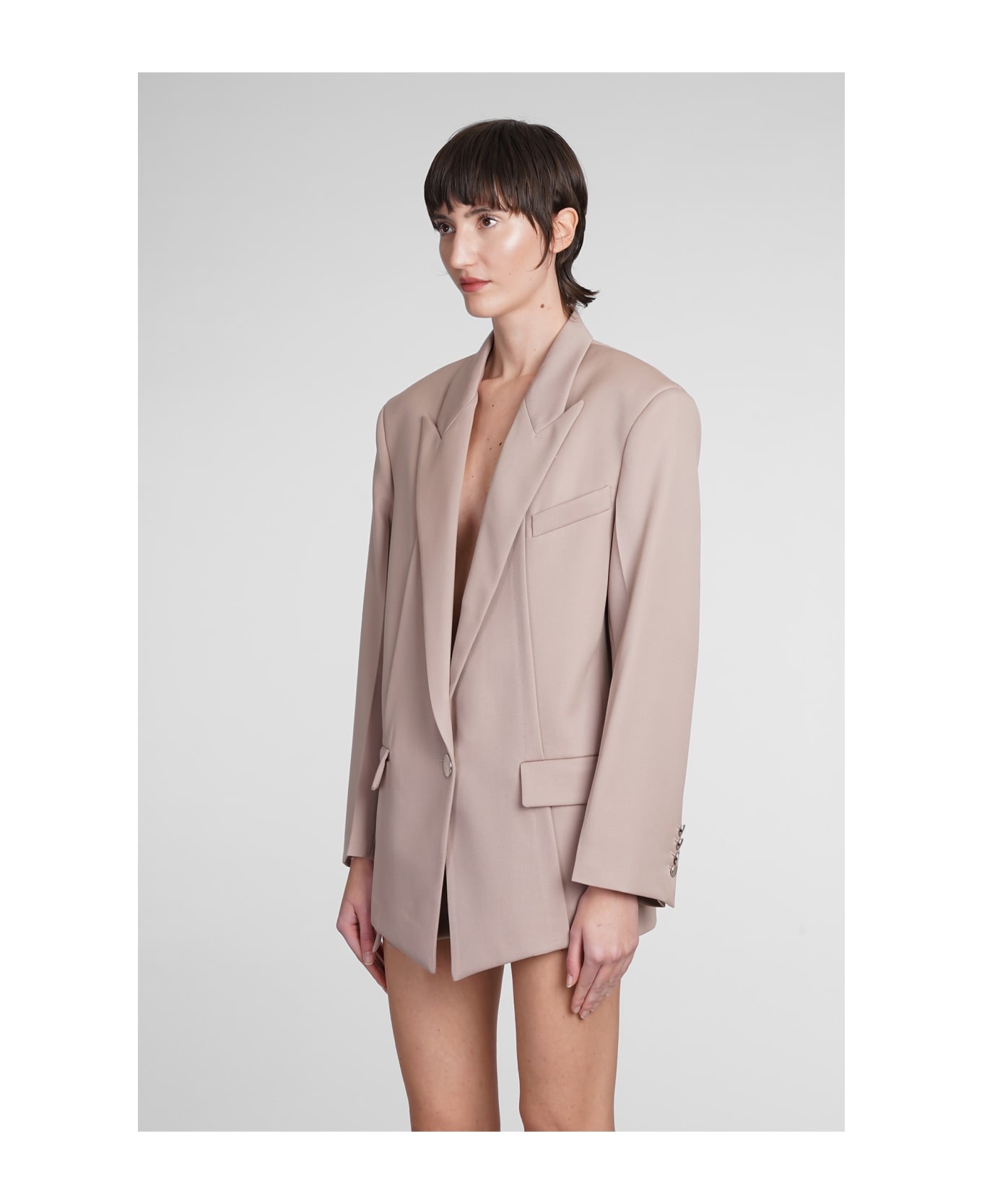 Glen Blazer In Beige Wool - 4