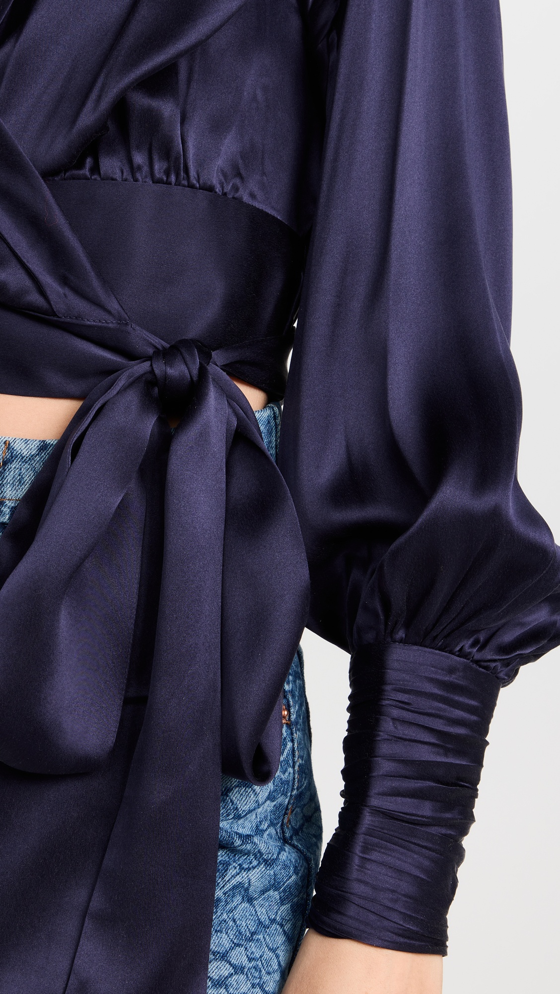 Silk Wrap Blouse - 5