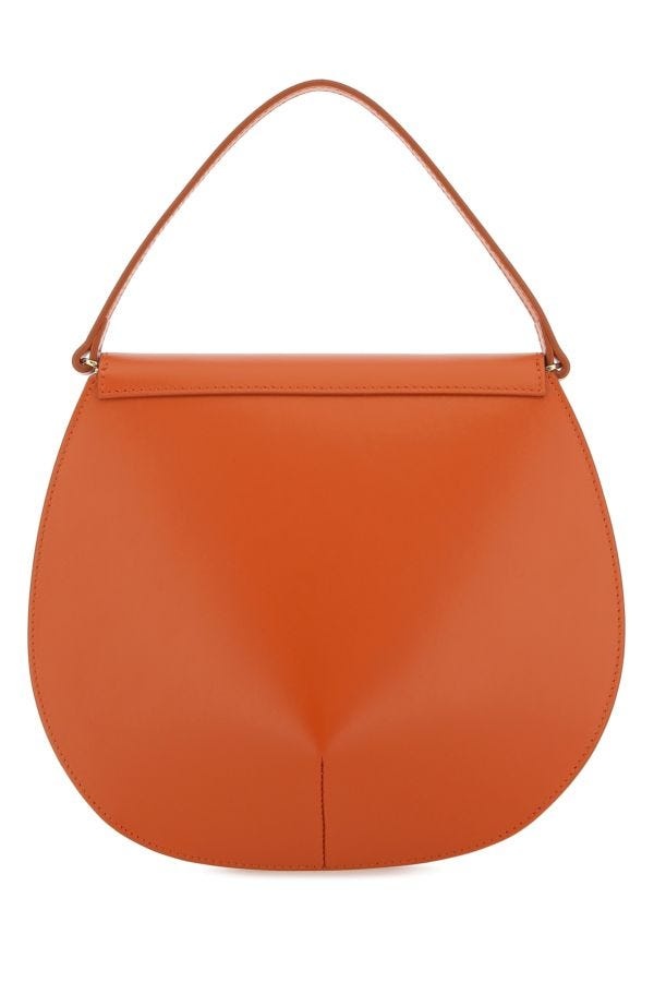 Orange leather U.F.O. handbag - 3