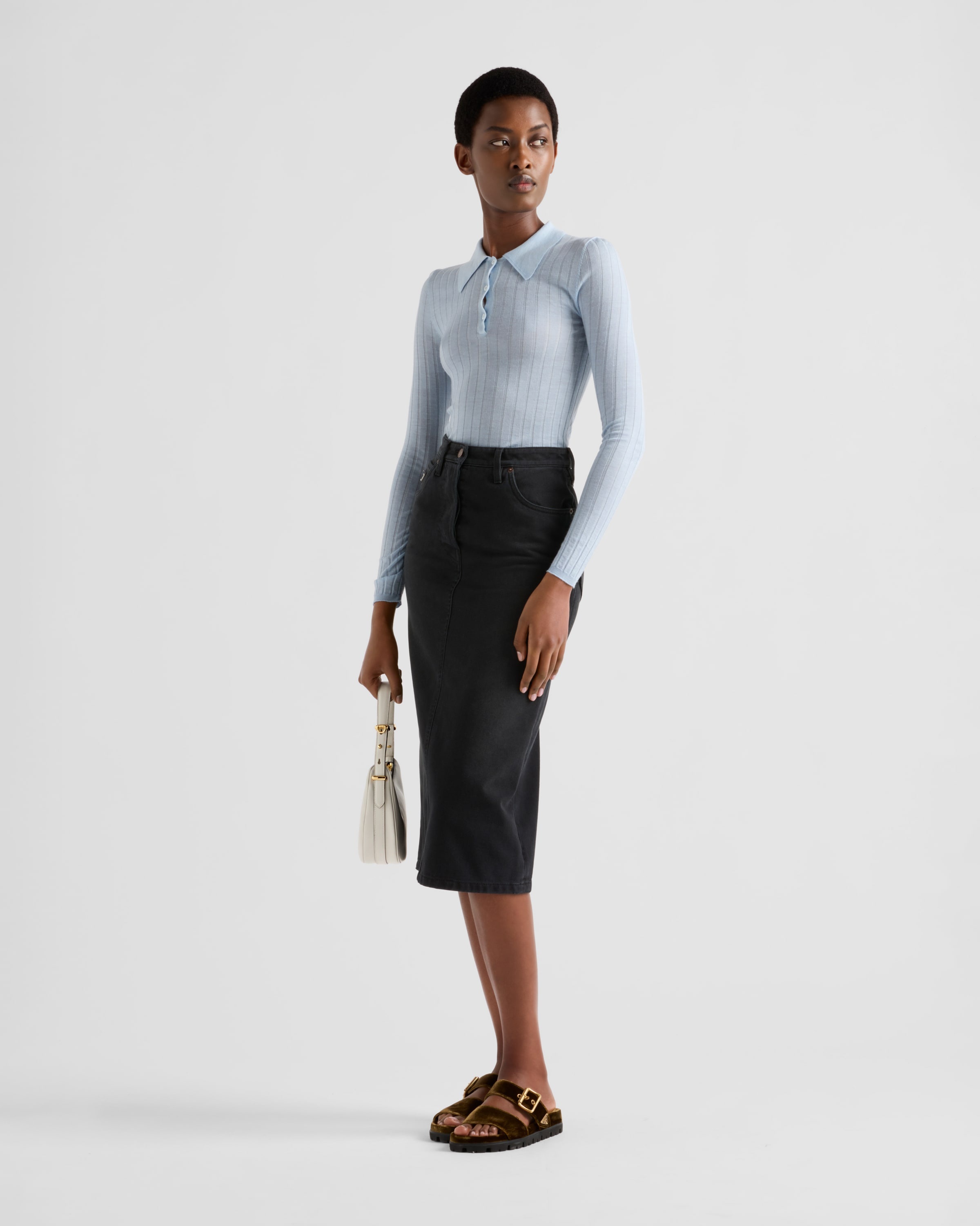 Cashmere and silk polo shirt - 2