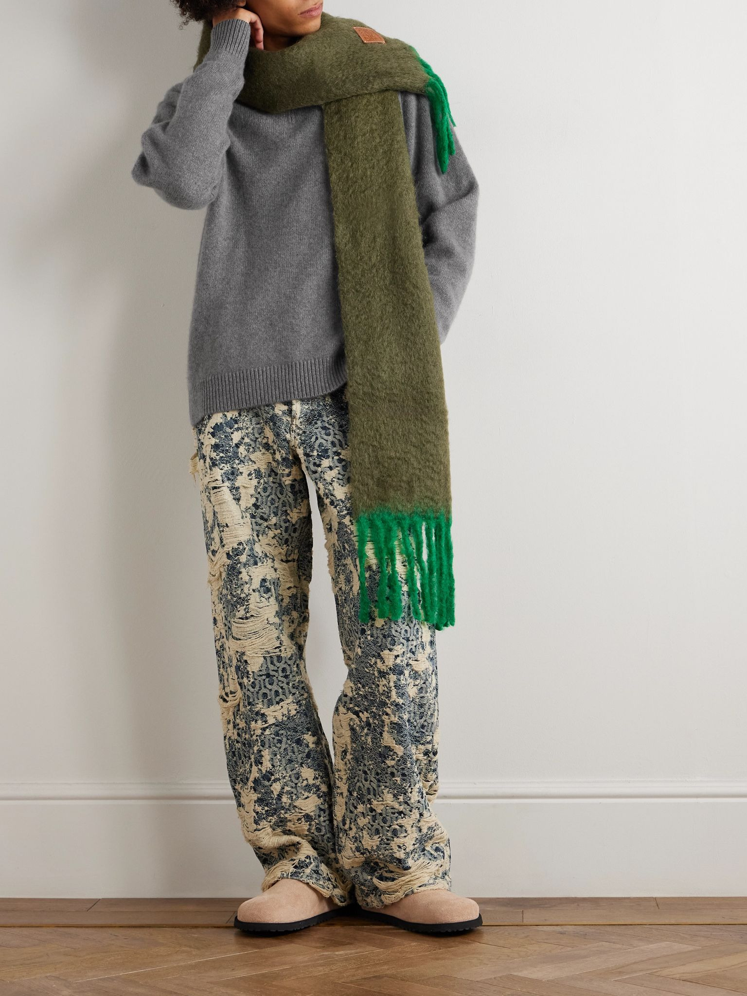 Cashmere Half-Zip Sweater Gray - 2