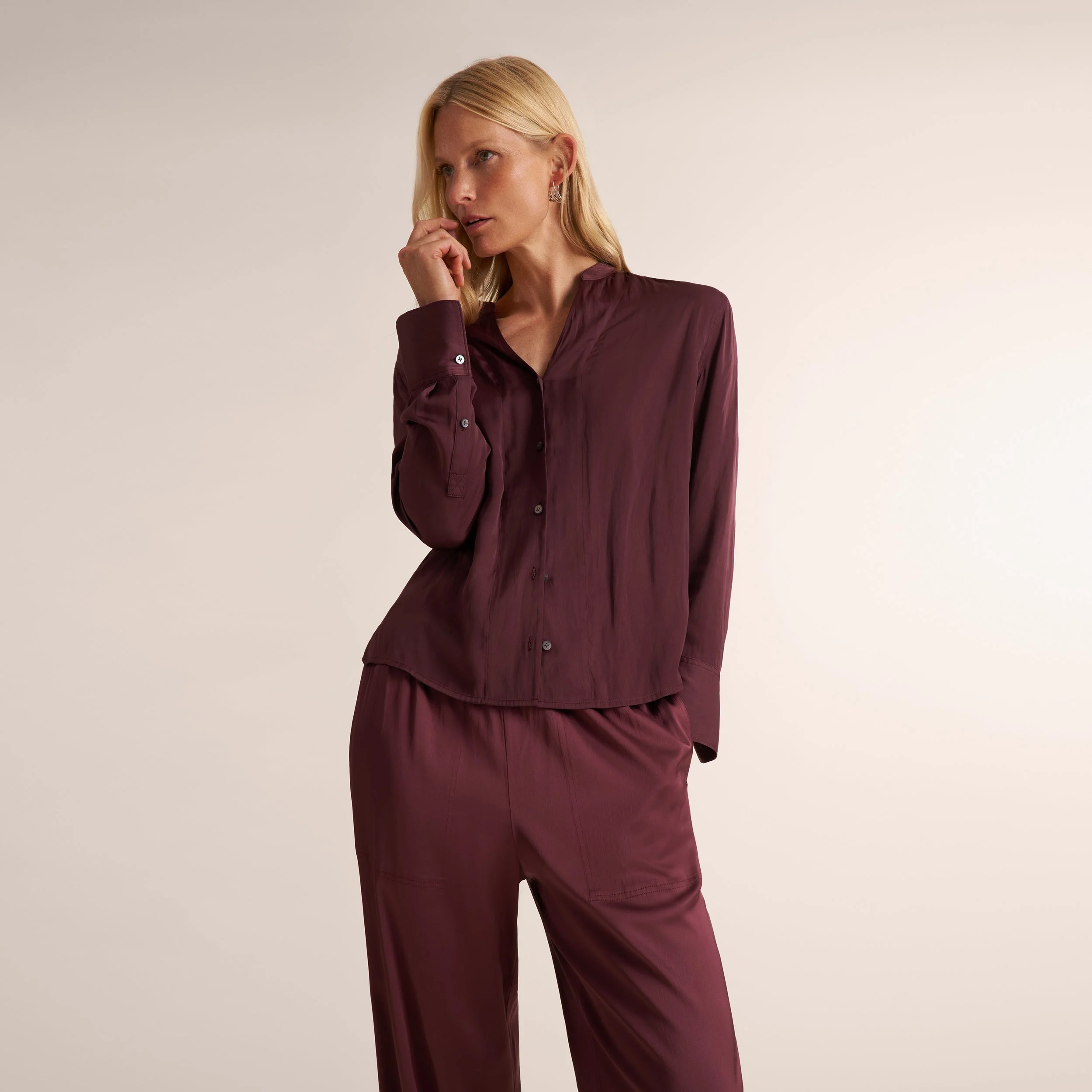 Juliette V-Neck Top - Eco Drape - 1