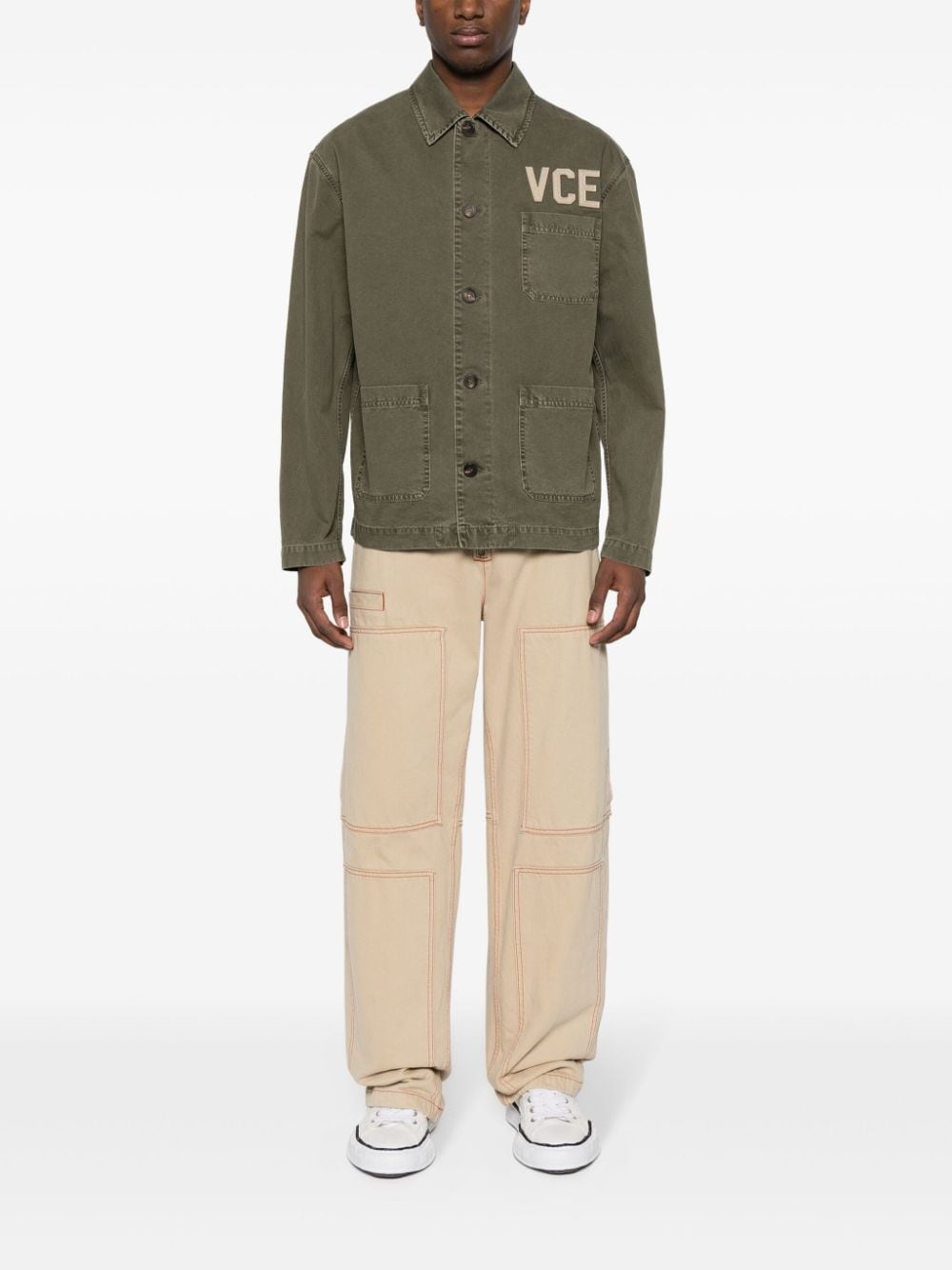 gabardine appliqué shirt - 2