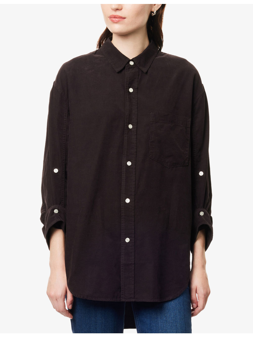 Kayla Relaxed-Fit Corduroy Cotton Shirt - 3