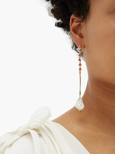 Chloé Baroque pearl and crystal drop earrings outlook