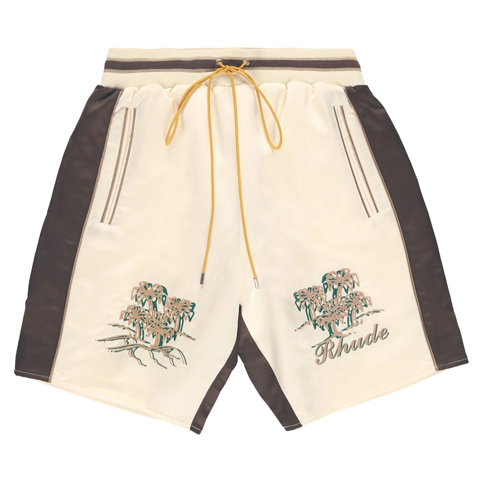 Rhude Satin Souvenier Short 'Ivory/Brown' - 1
