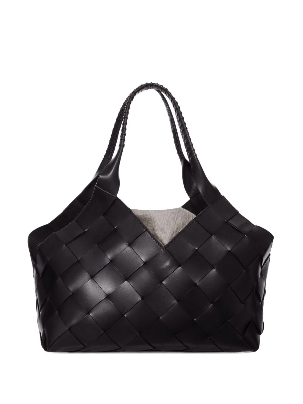 braided-handle tote bag - 1