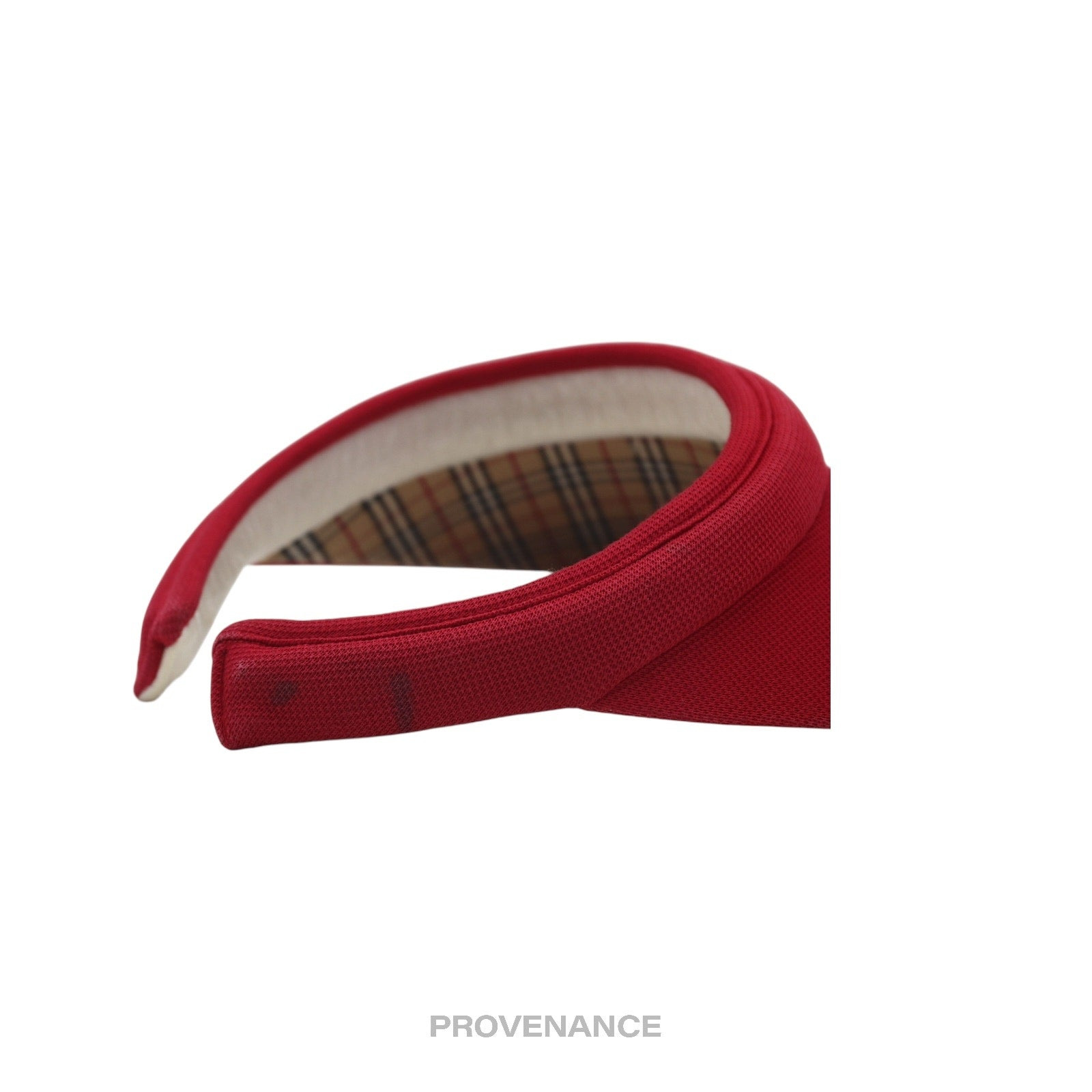 Burberry Golf Knight Logo Visor - Nova Check Red - 10