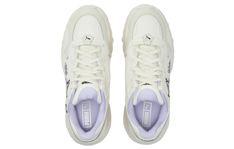 (WMNS) PUMA Pulsar Wedge 'White Purple' 386654-01 - 4