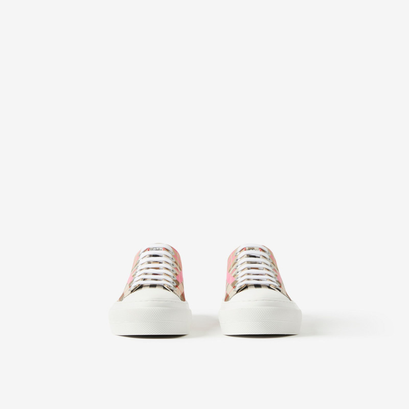 Burberry Check Cotton Sneakers outlook
