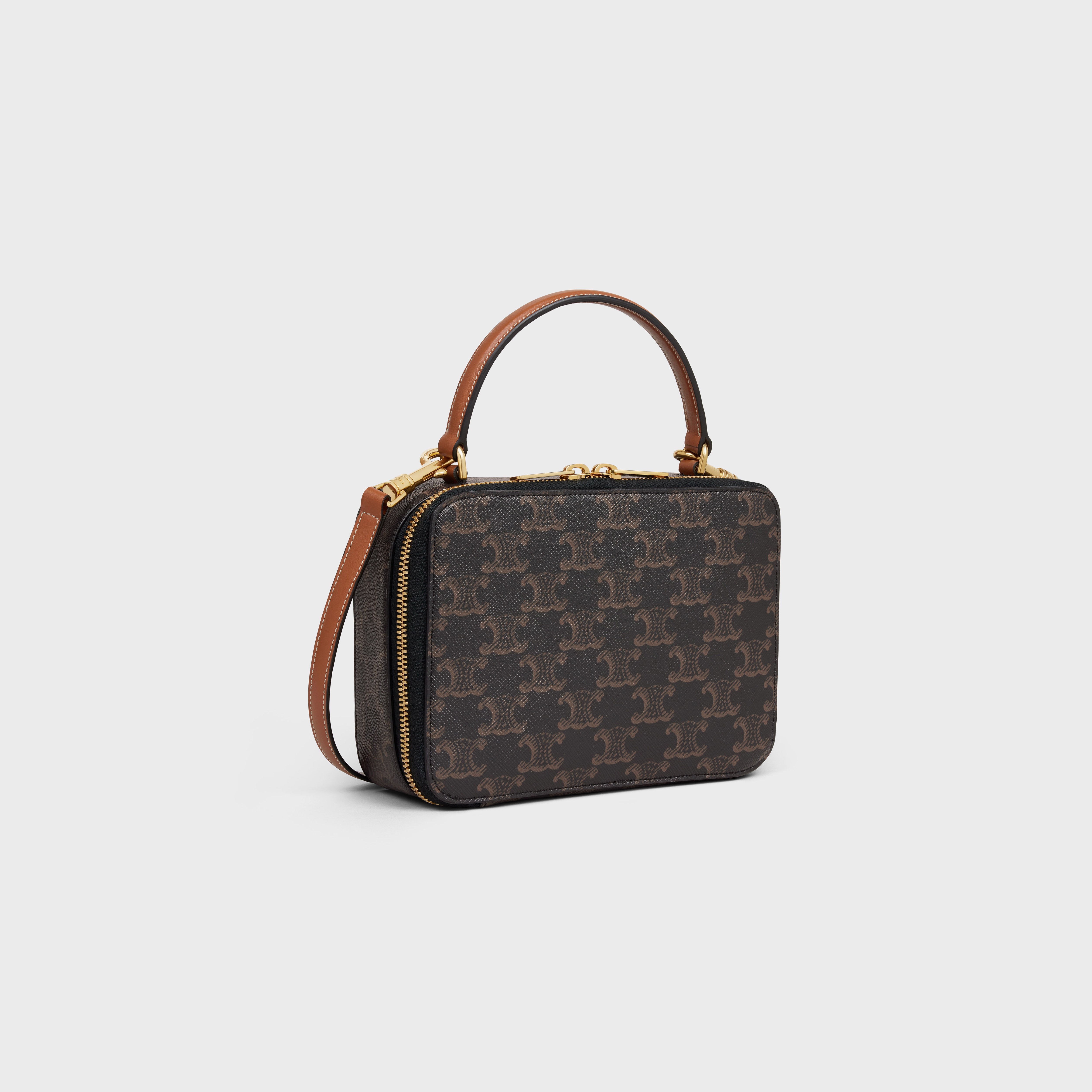 CELINE VANITY BOX in TRIOMPHE CANVAS AND CALFSKIN | REVERSIBLE