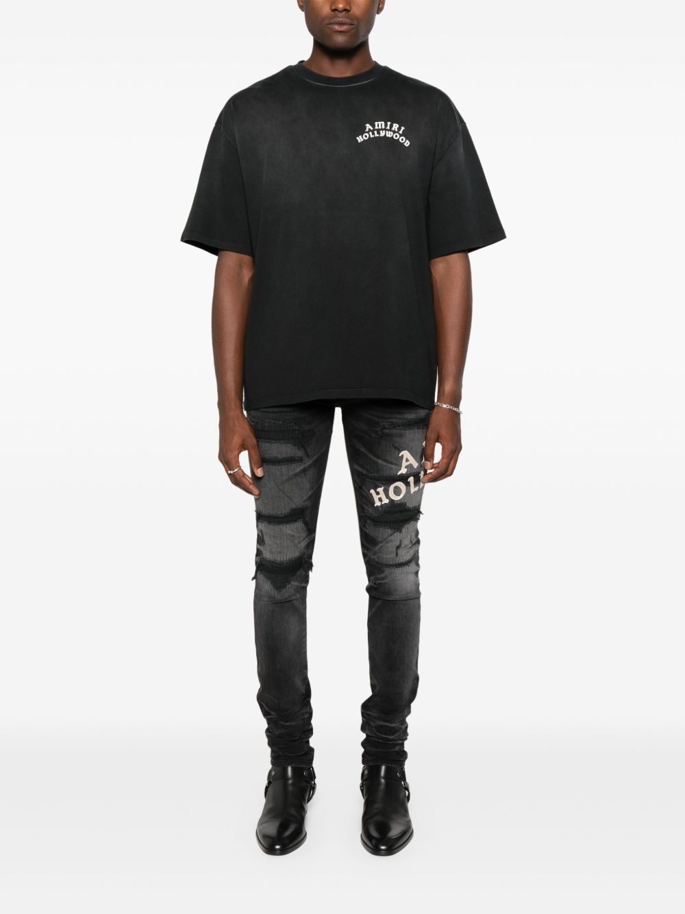 distressed-effect skinny jeans - 2
