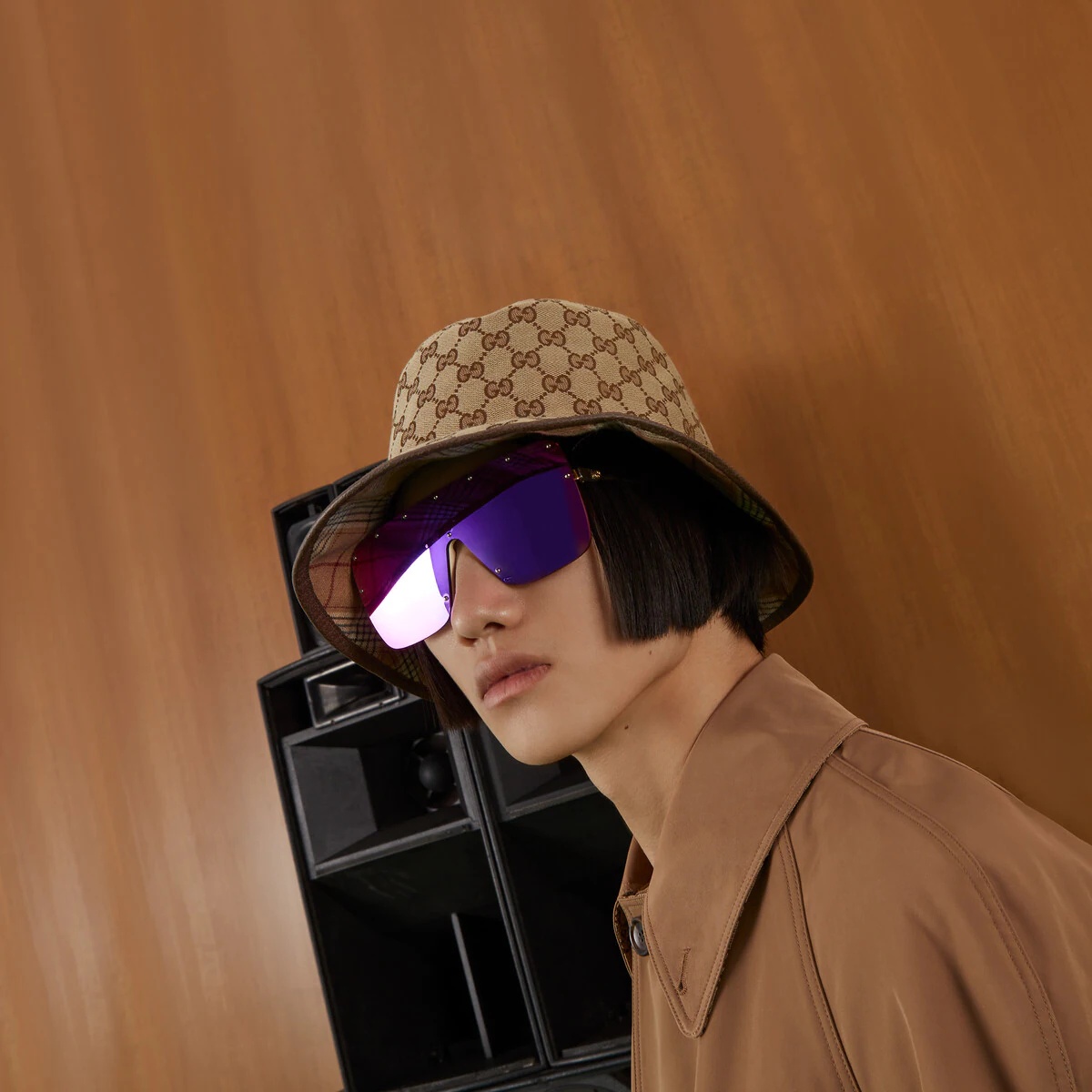 Reversible GG check bucket hat - 4