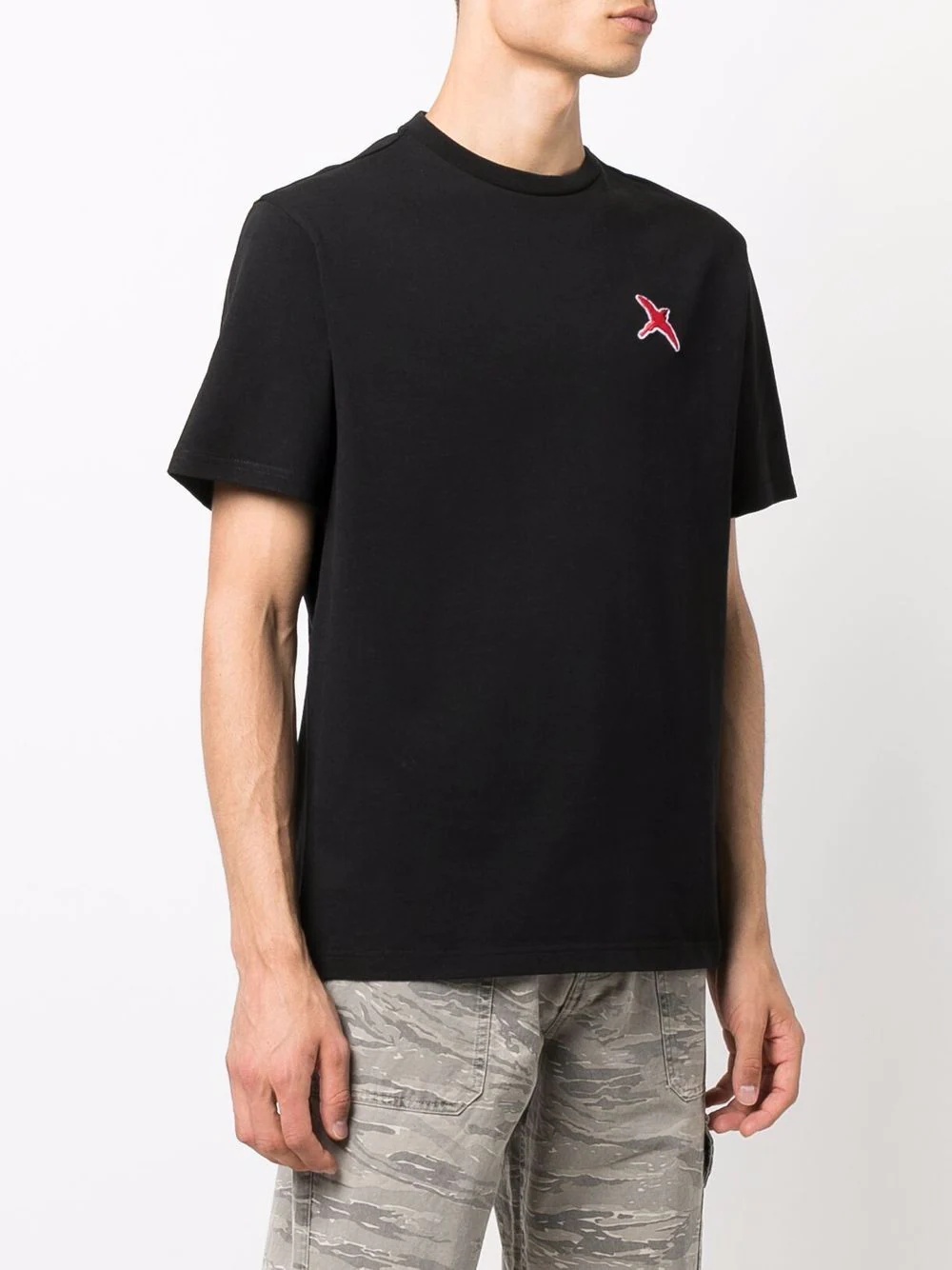 bird-embroidered organic cotton T-shirt - 3