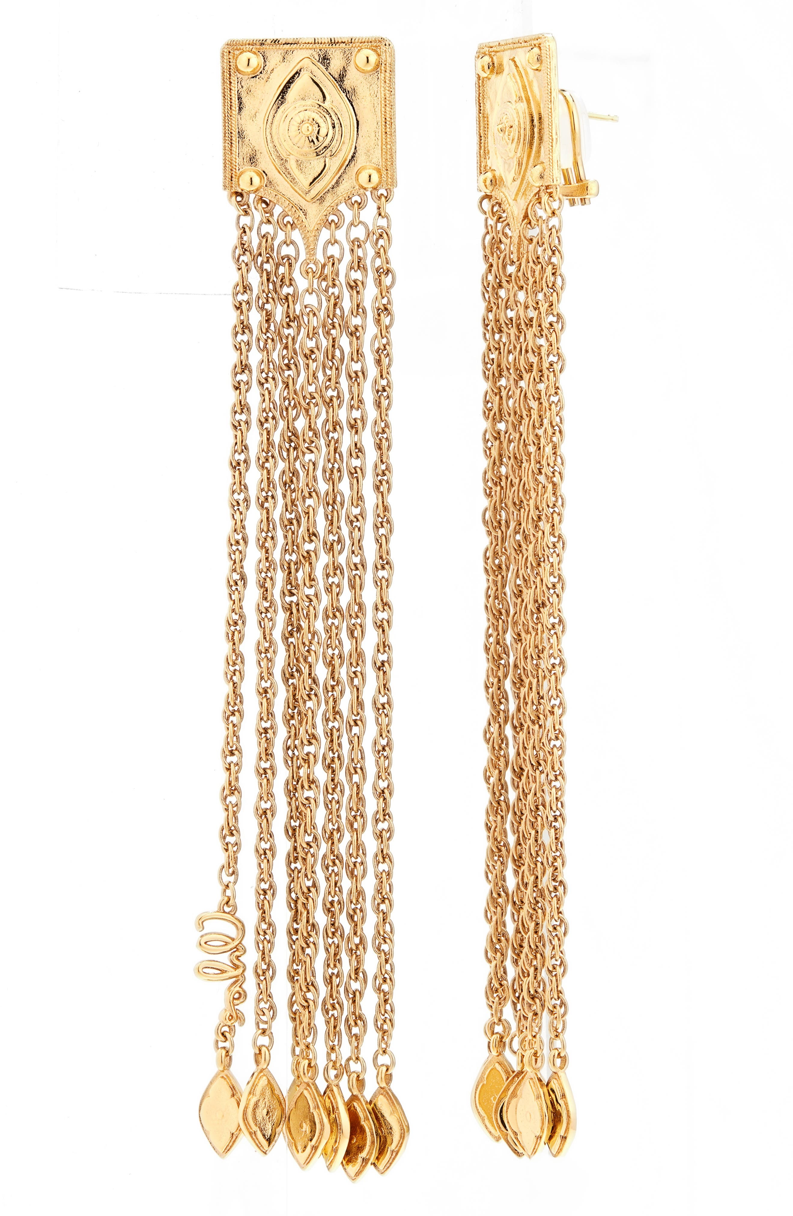 Chloé Amulet Fringe Earrings in Vintage Gold at Nordstrom - 1