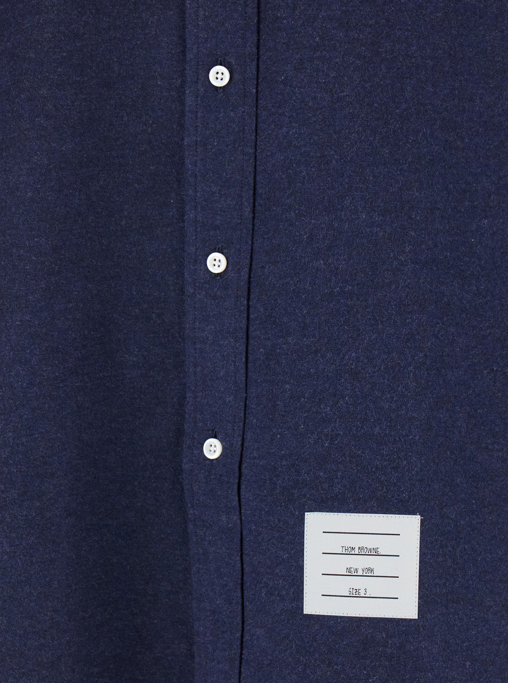 Thom Browne Men Blue Shirt With Classic Collar And Striped Rwb Detail In Cotton Man - 3