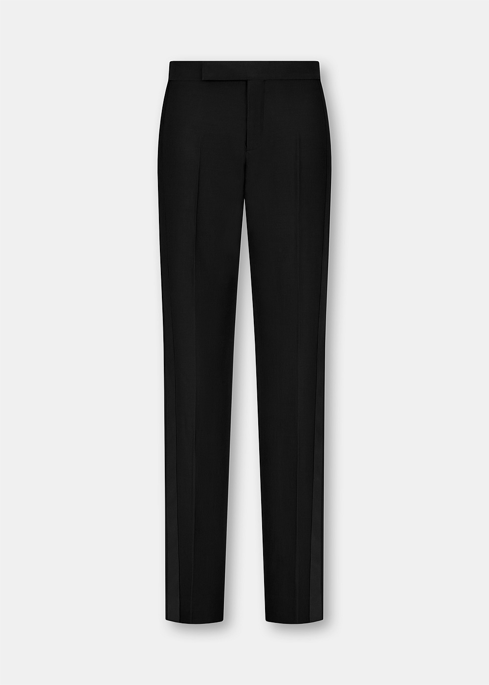 Black Silk-blend Tux Pants - 1