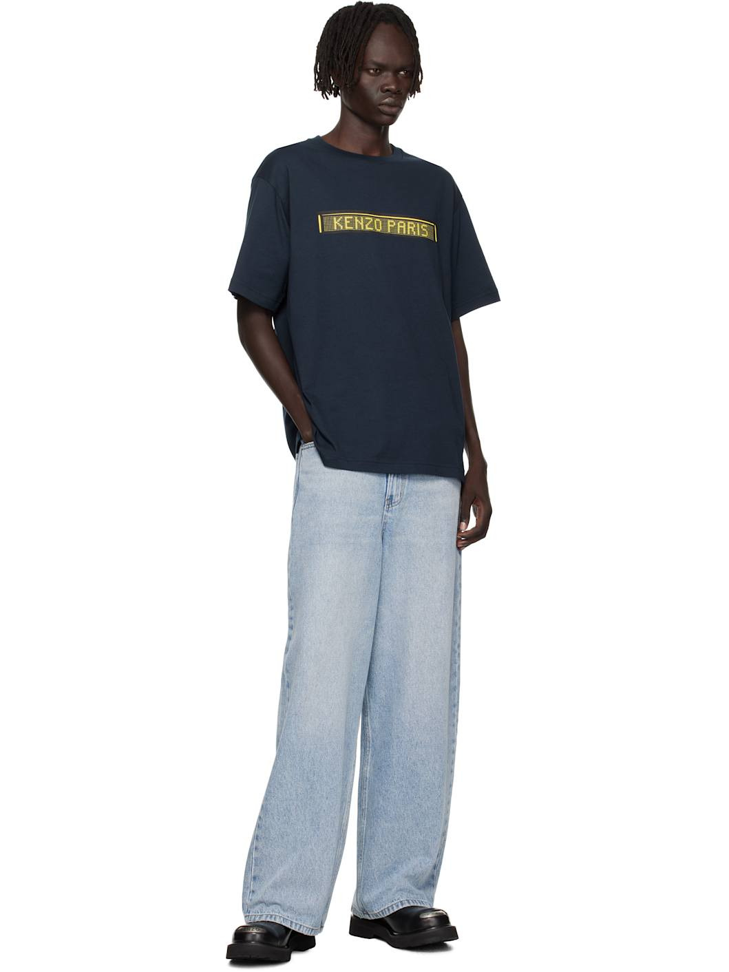 Navy Kenzo Paris 'KENZO City' Oversized T-shirt - 4