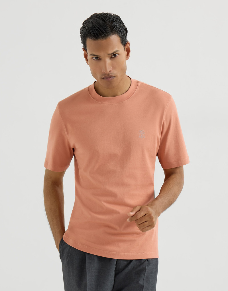 Cotton jersey crew neck T-shirt with logo 2