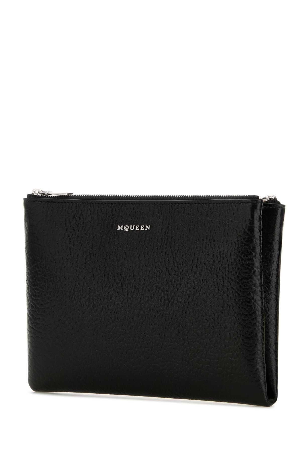 Alexander Mcqueen Women Black Leather Pouch - 2