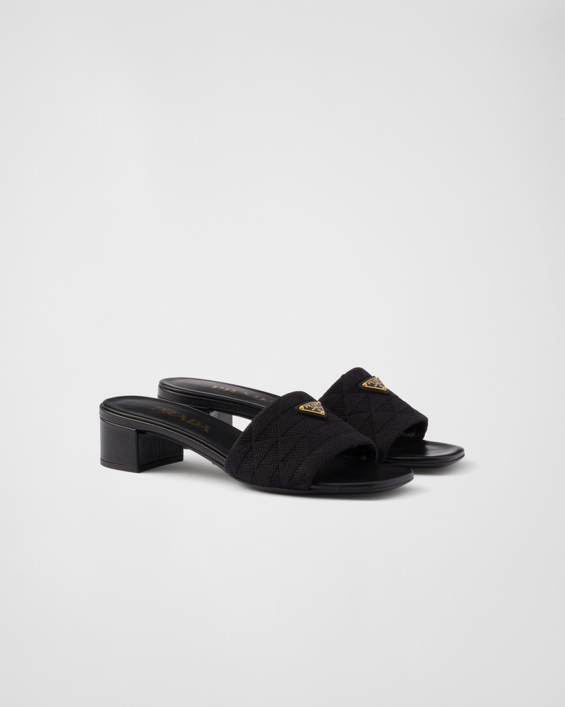 Embroidered fabric slides 1