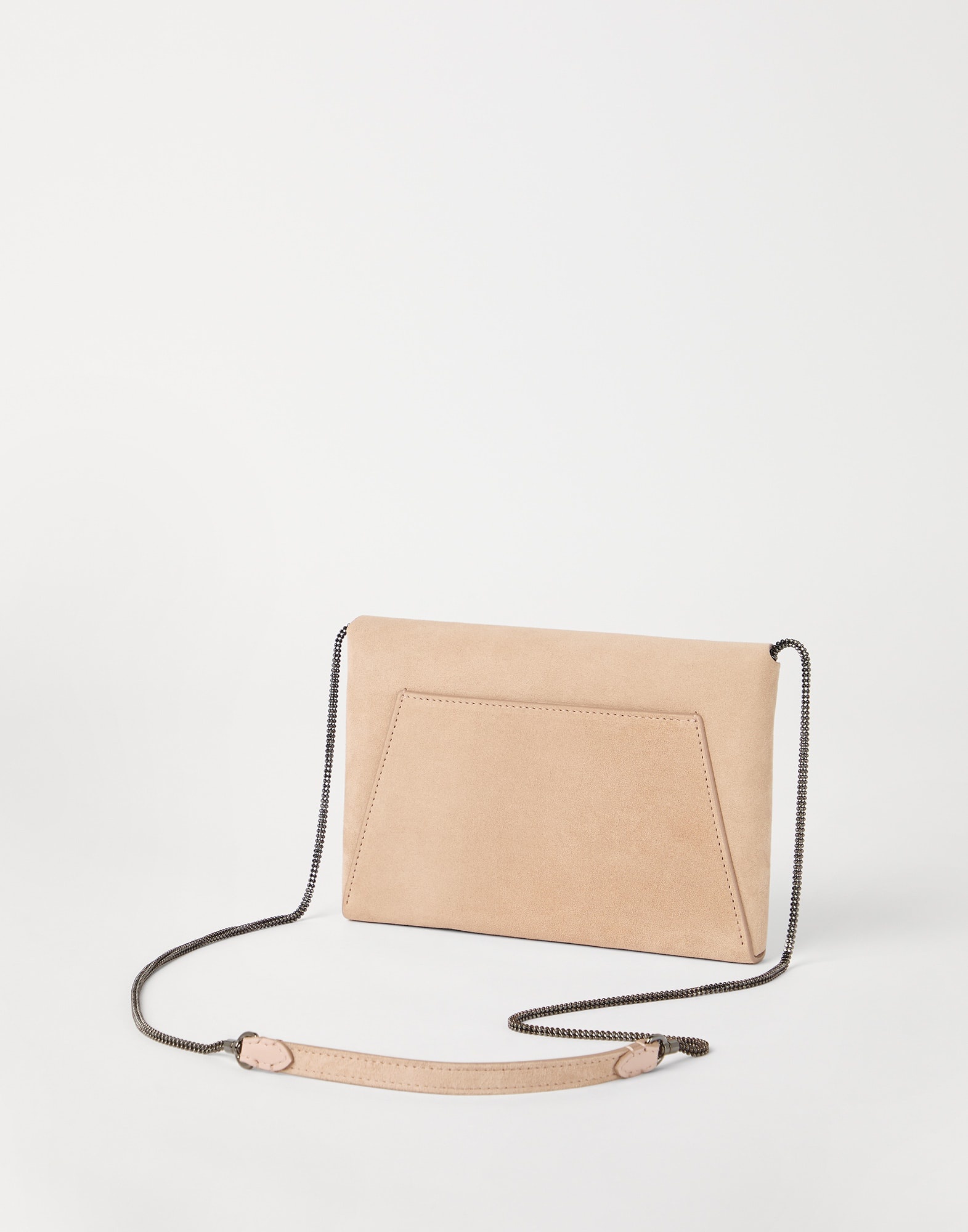 BC Duo pochette in suede with precious chain - 2