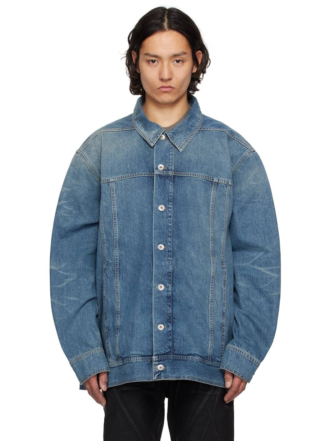 Indigo Hollywood Jumbo Worker Denim Jacket - 1