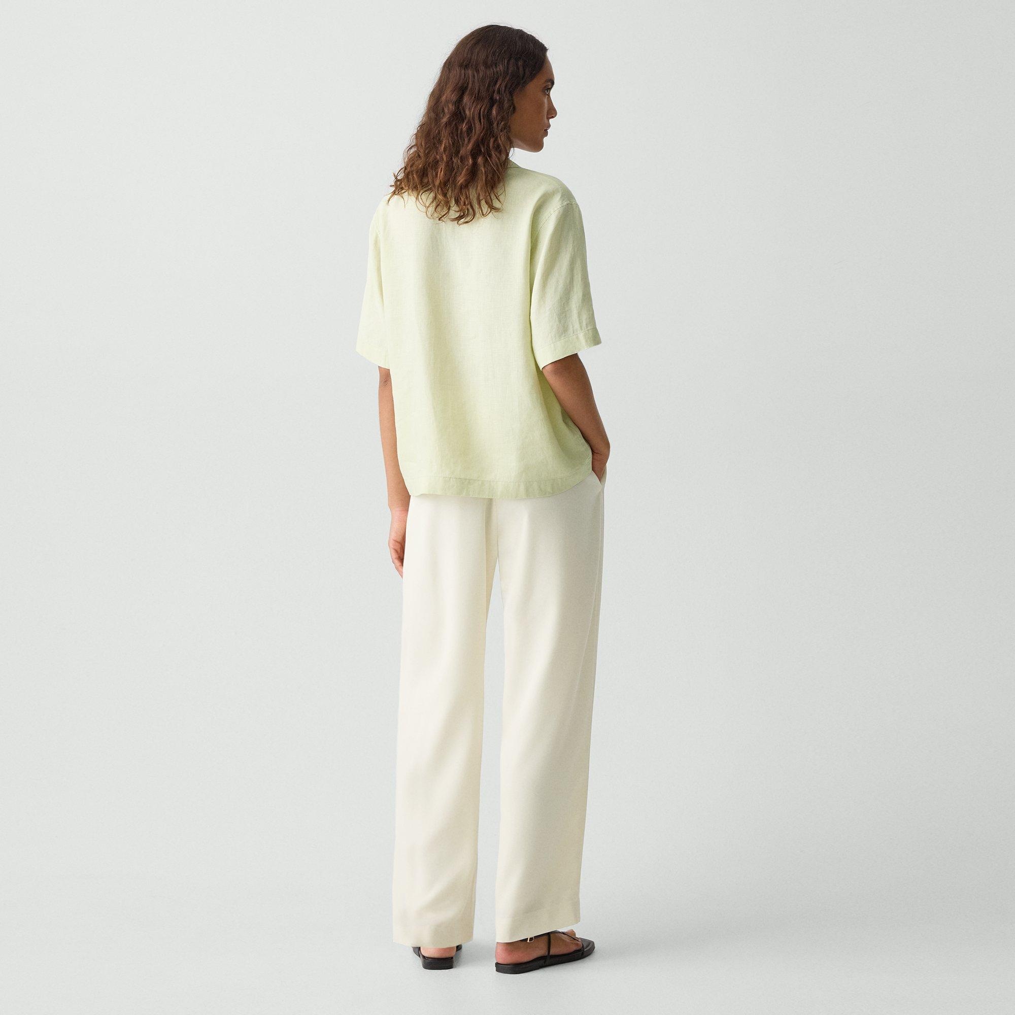 Relaxed Pull-On Pant in Satin Crepe - 4