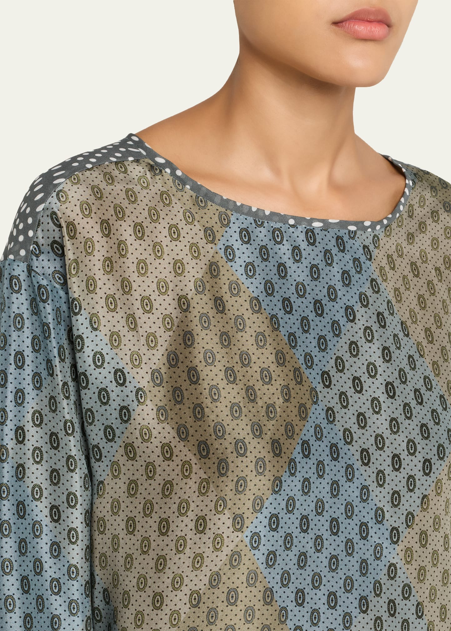 Caias Printed Silk Blouse - 5