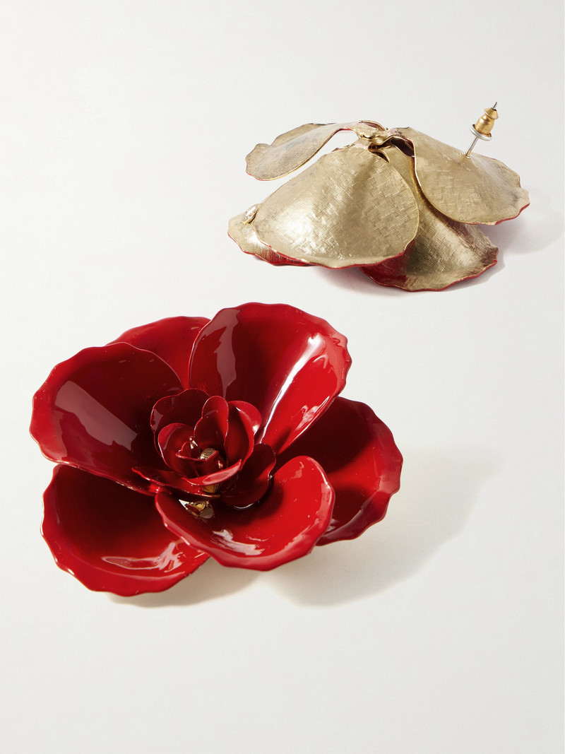 Chaya Gold-tone Enamel Earrings 3
