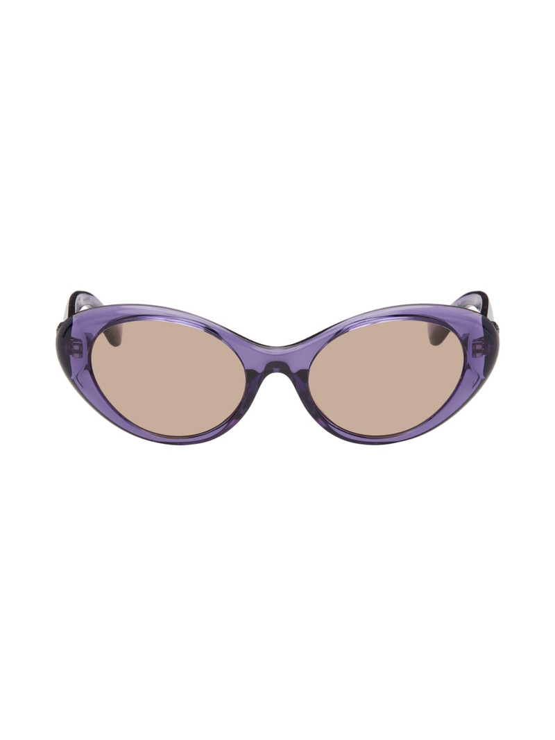 Purple 'La Medusa' Oval Sunglasses - 1