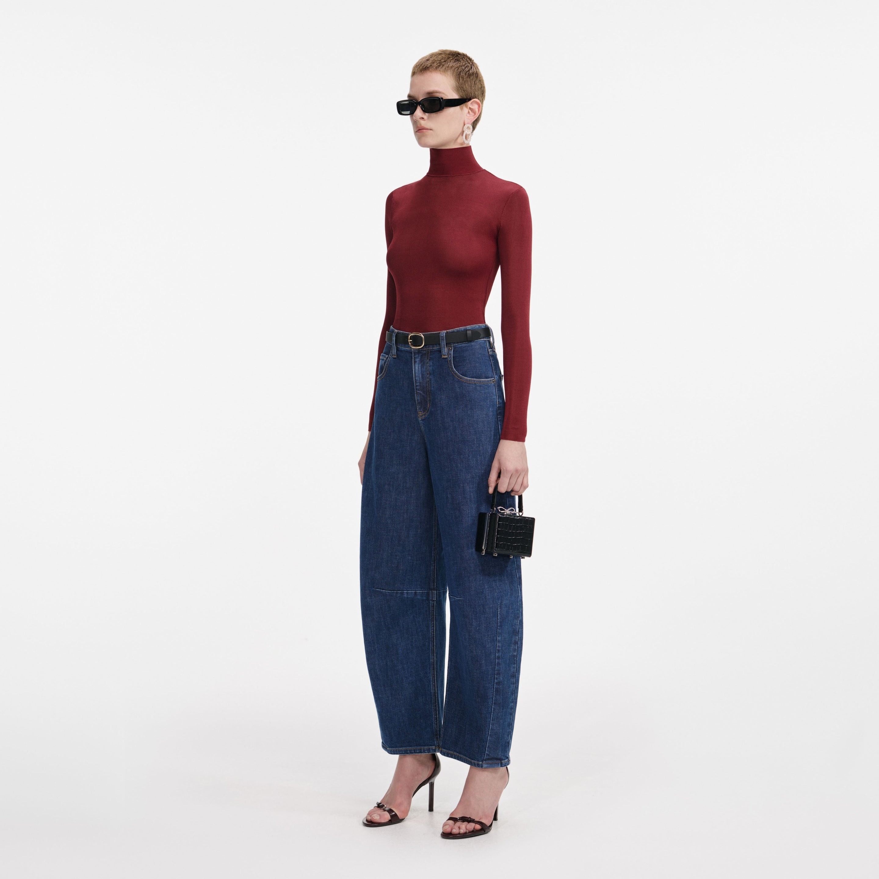 Burgundy Viscose Knit Top - 2