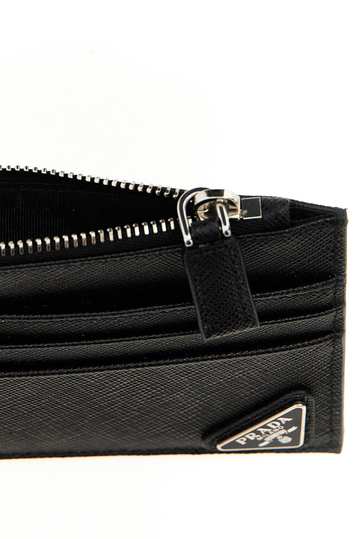 Saffiano logo card holder - 3