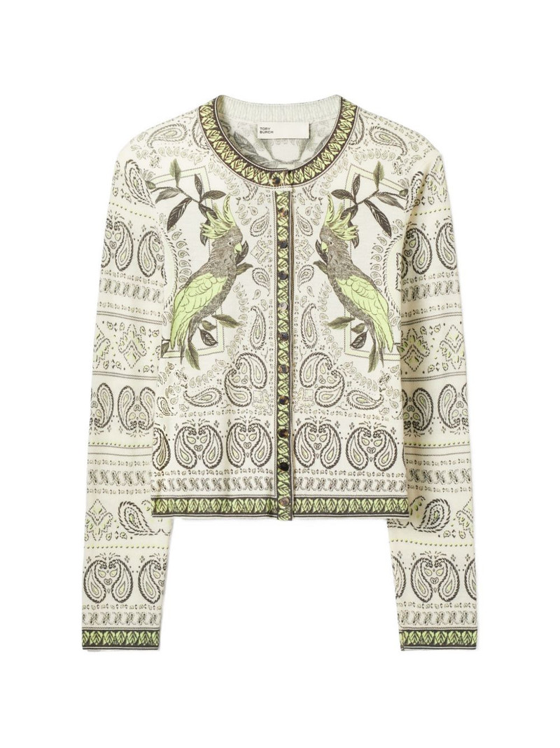 printed wool cardigan 1