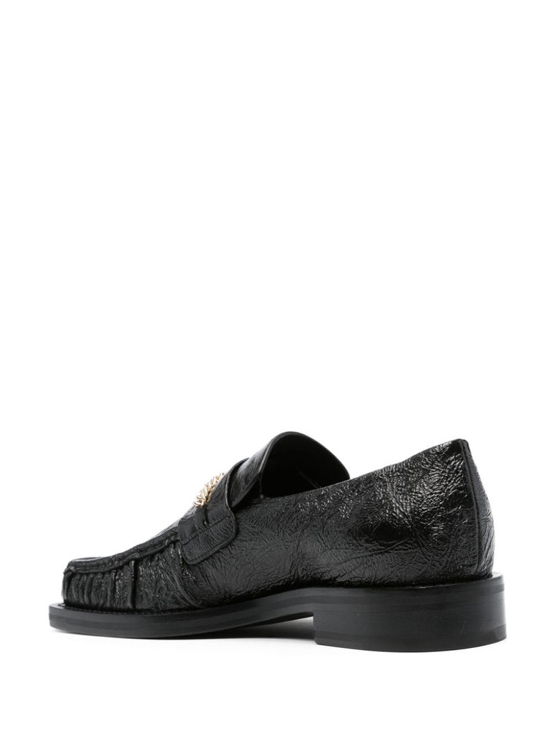 chain-detail leather loafers 3