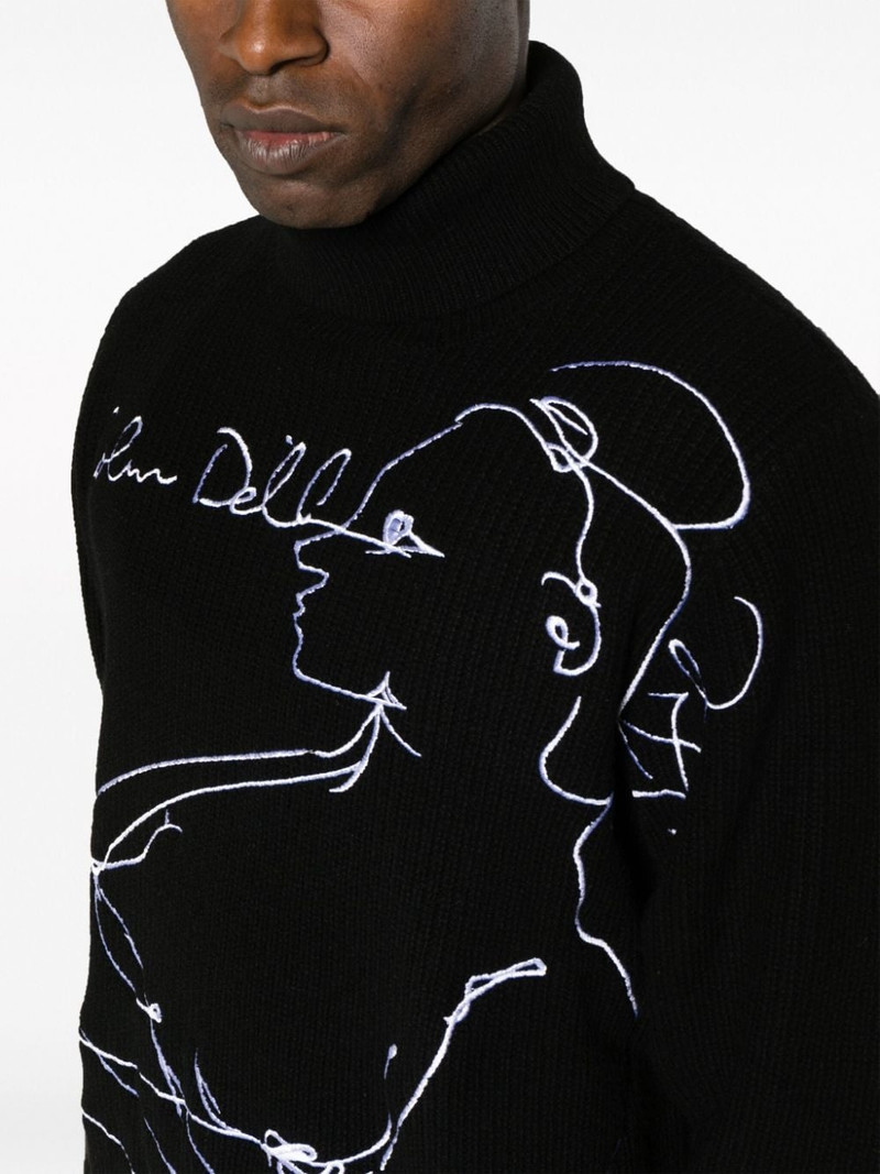 embroidered-design wool jumper 5