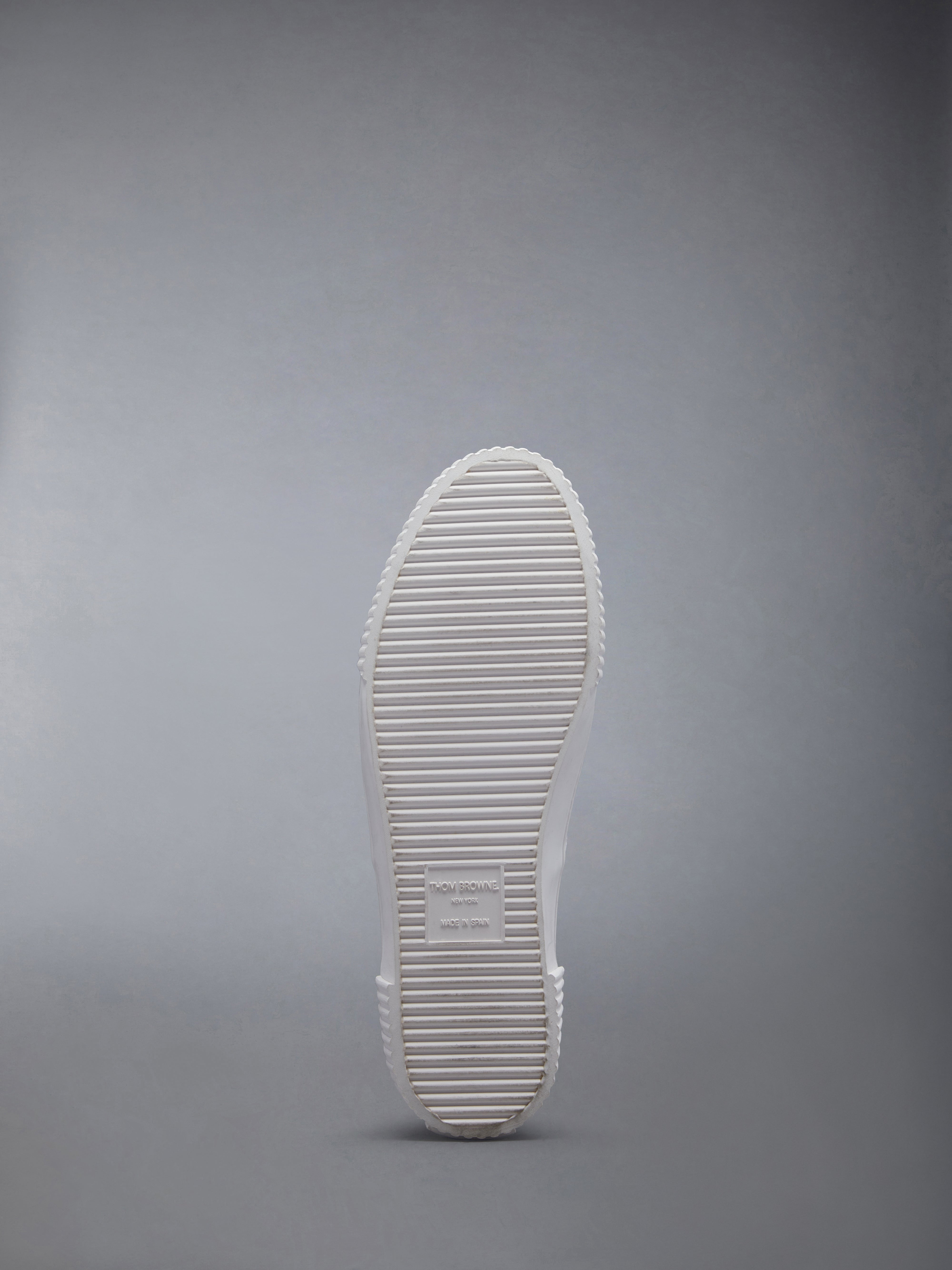 White Cotton Canvas Heritage Sneaker - 6